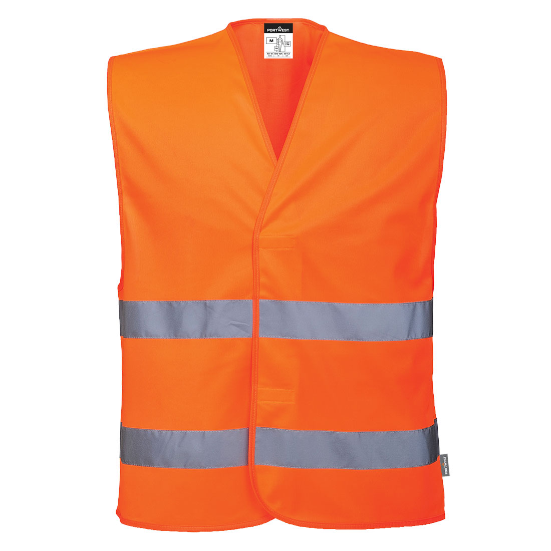 Portwest ES1 Essential Hi-Vis Two Band Vest in Orange – Vorderansicht