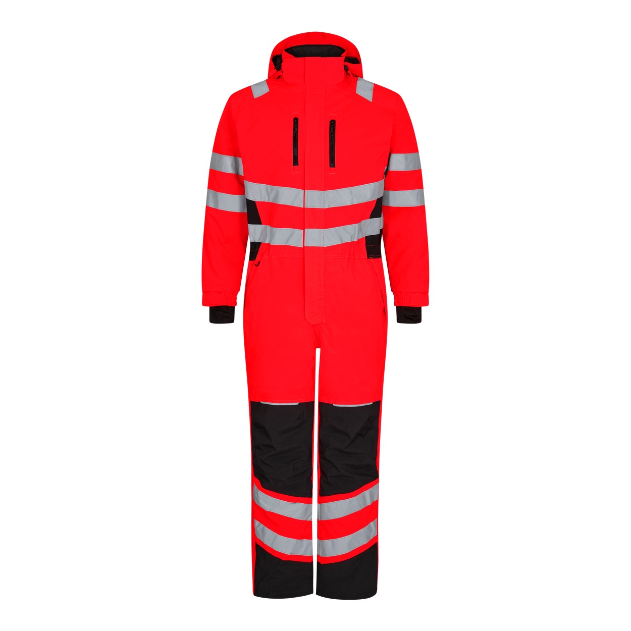 ENGEL Safety 4946-930 Winteroverall in Rot/Schwarz – Vorderansicht