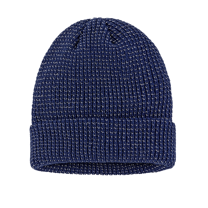 4PROTECT® Reflex-Strickmütze in Navy – Vorderansicht