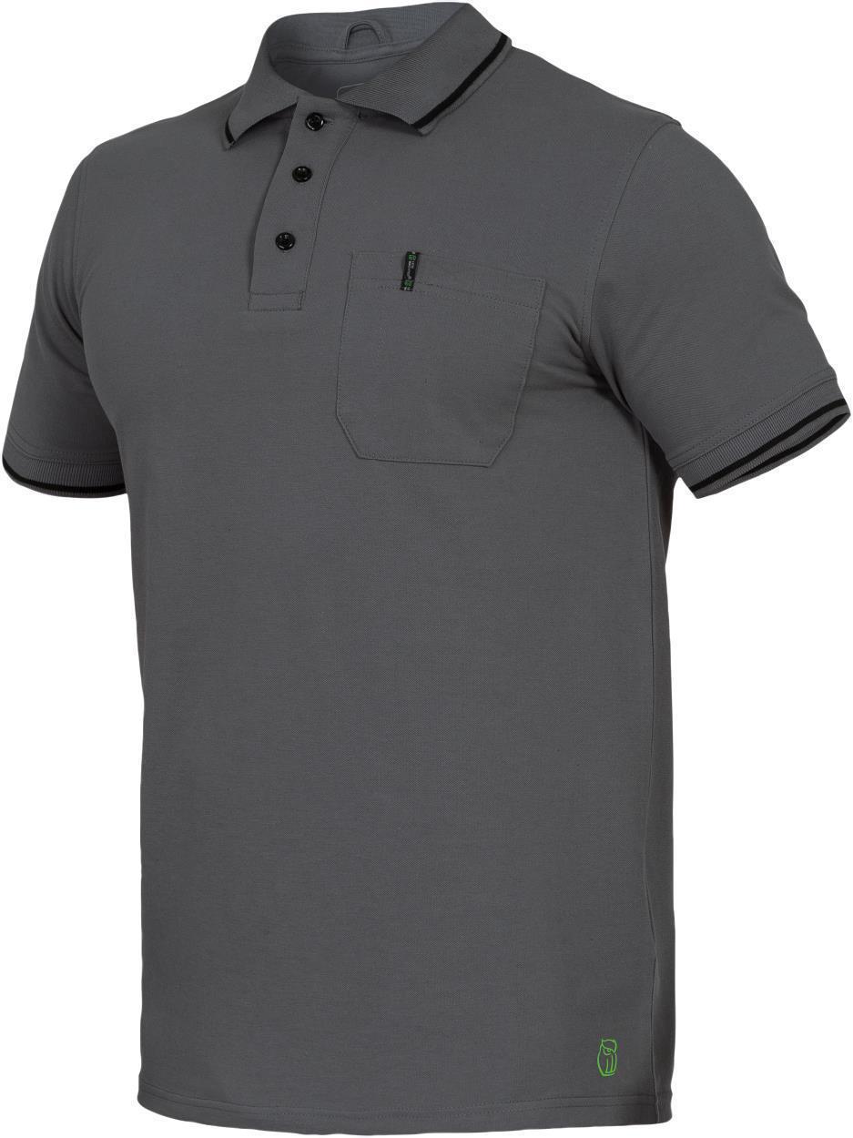 Leibwächter Polo-Shirt "Jens" Flex Line in Grau – Vorderansicht