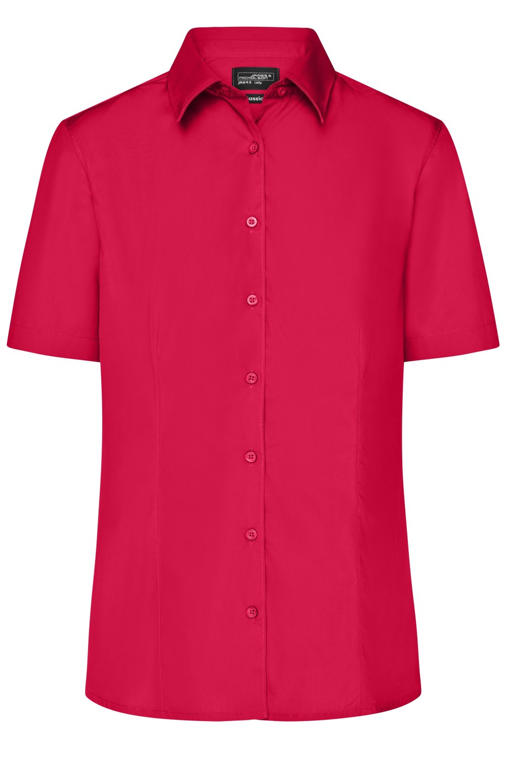 Daiber Ladies' Business Shirt Short-Sleeved in Red – Vorderansicht