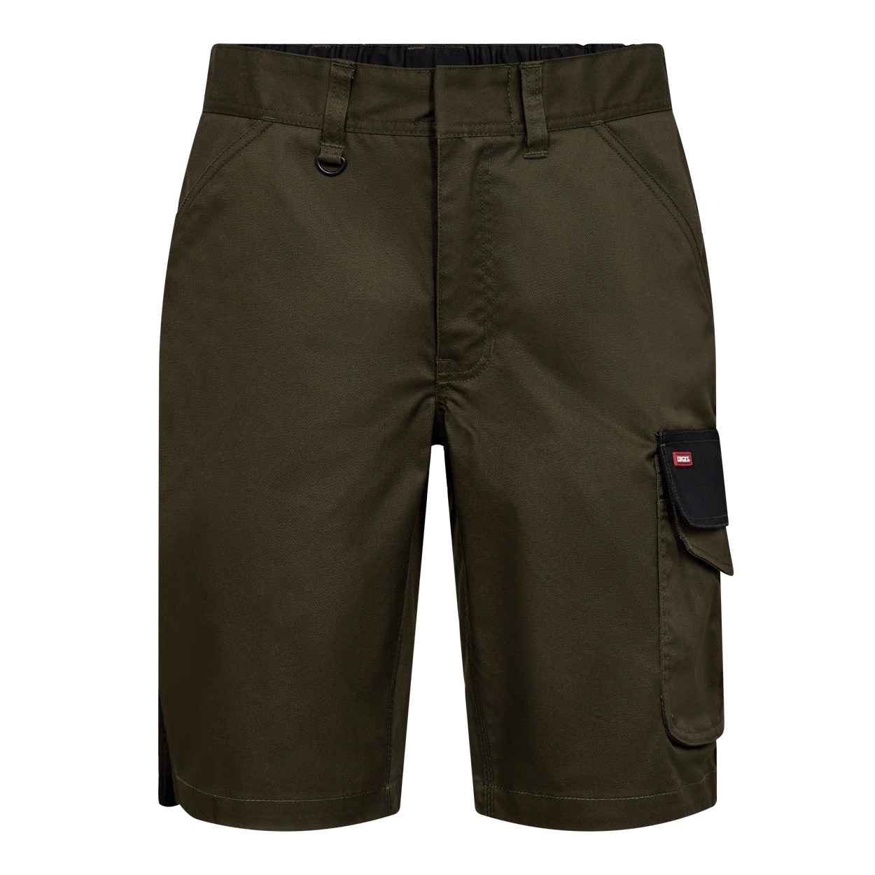 ENGEL Galaxy 6809-255 Arbeitsshorts mit 2-Wege-Stretch in Forest Green/Schwarz – Vorderansicht