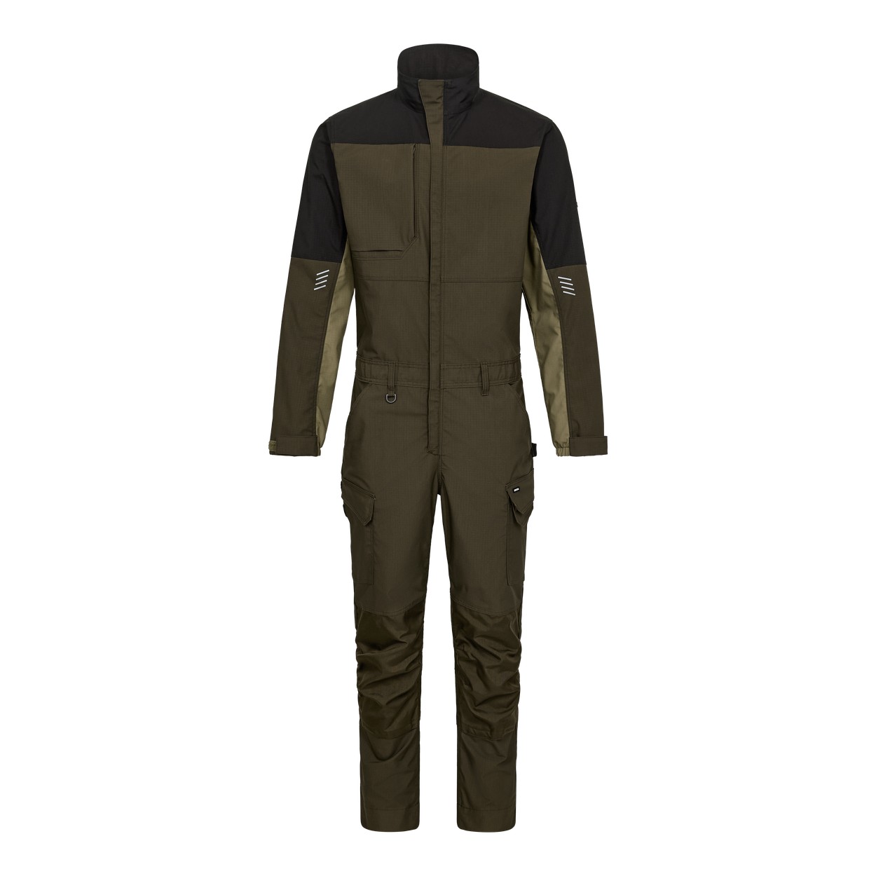 ENGEL Entire 4329-144 Overall mit 2-Wege-Stretch in Forest Green/Schwarz – Vorderansicht