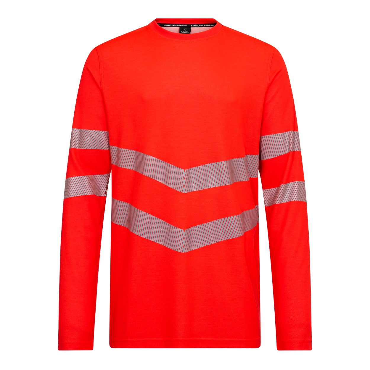 ENGEL Safety 9555-195 Langarm-T-Shirt in Rot – Vorderansicht
