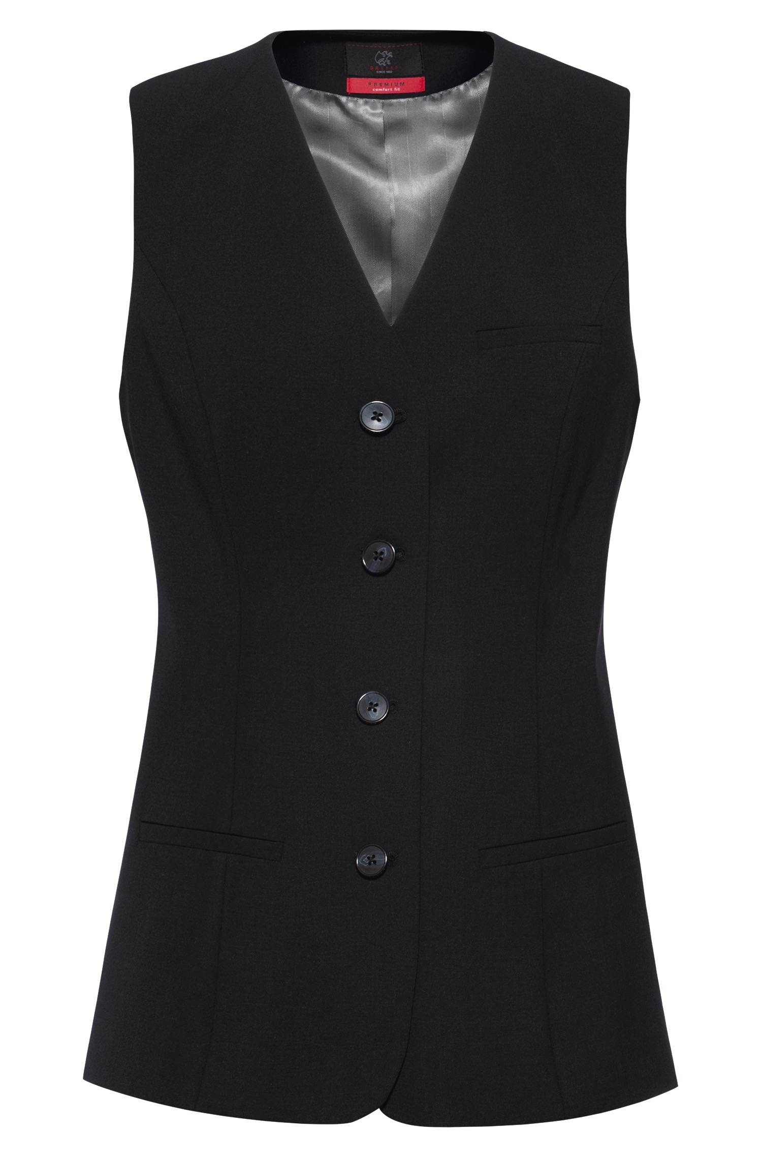 Greiff Damen-Weste RF Premium in Schwarz – Vorderansicht
