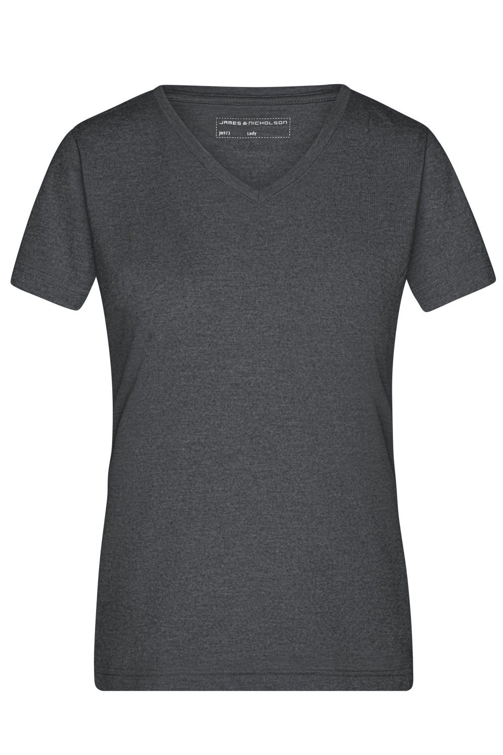Daiber Ladies' Heather T-Shirt in Black-Melange – Vorderansicht
