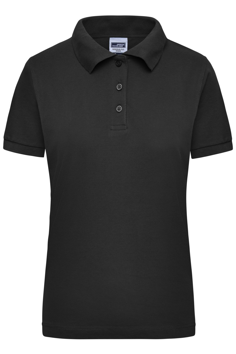 Daiber Workwear Polo Women in Black – Vorderansicht