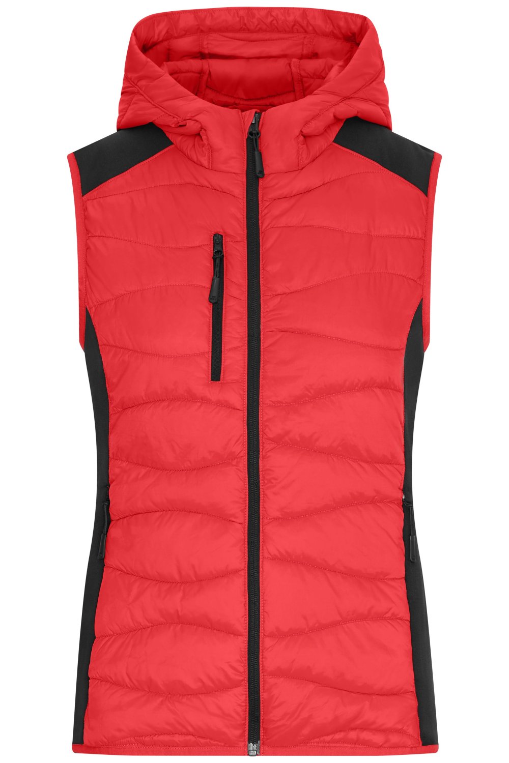Daiber Ladies' Hybrid Vest in Red/Black – Vorderansicht