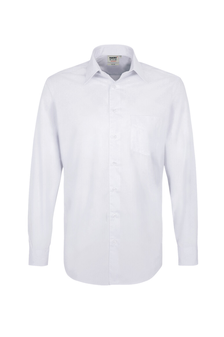 HAKRO 123 Hemd MIKRALINAR® Comfort in Weiß – Vorderansicht