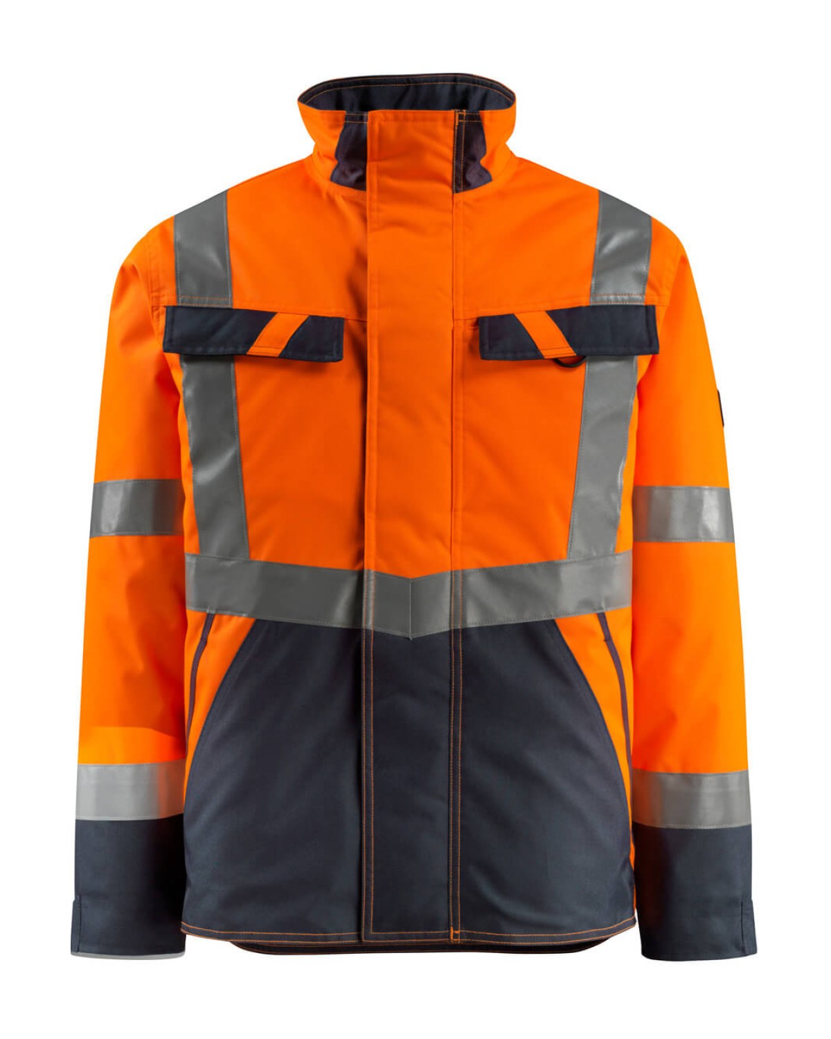 MASCOT Penrith Winterjacke in Hi-Vis Orange/Schwarzblau – Vorderansicht