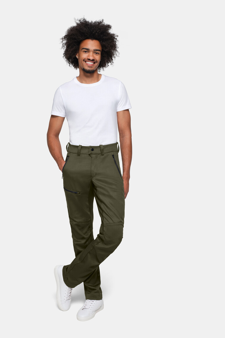 HAKRO 711L Performancehose ECO in Olive – Modellansicht