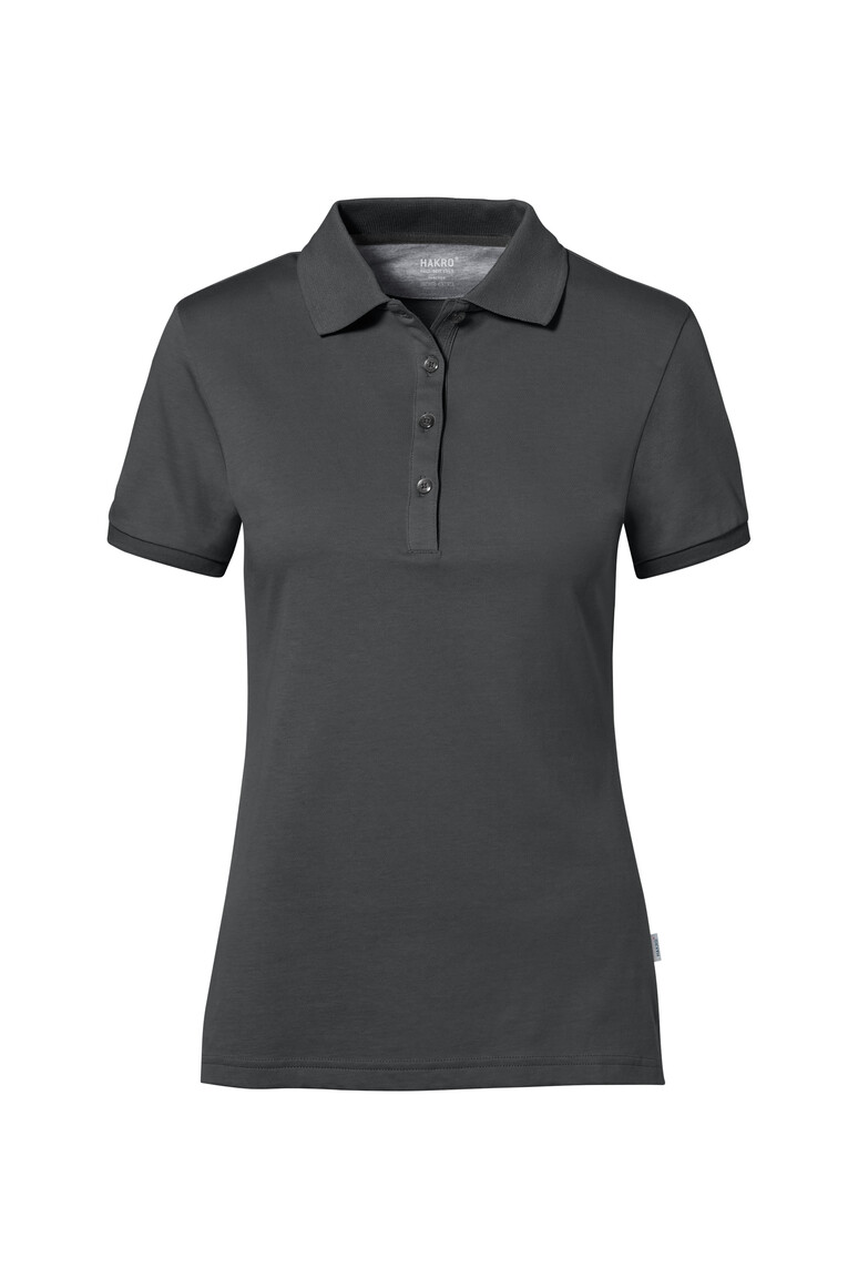 HAKRO 214 COTTON TEC® Damen Poloshirt in Anthrazit – Vorderansicht