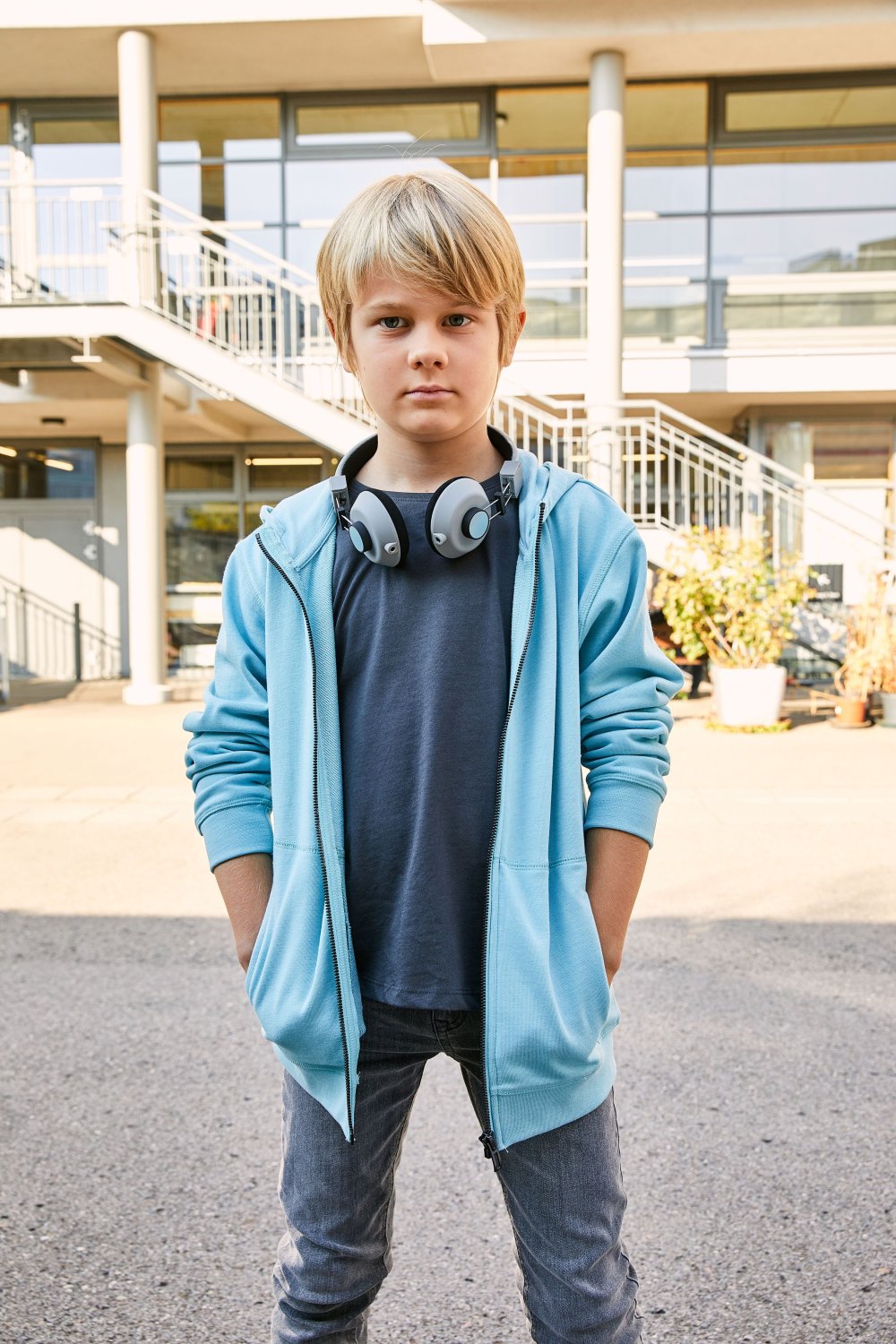 Daiber Children's Zip Hoody OCS Blended & RCS in Orange – Modellansicht