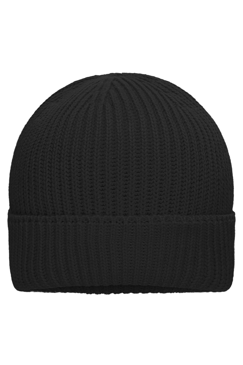 Daiber Organic Cotton Winter Beanie OCS Standard in Black – Vorderansicht