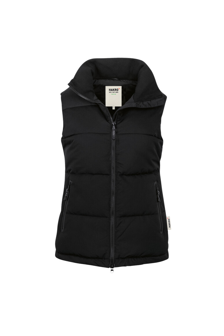 HAKRO 242 Damen Bodywarmer in Schwarz – Vorderansicht