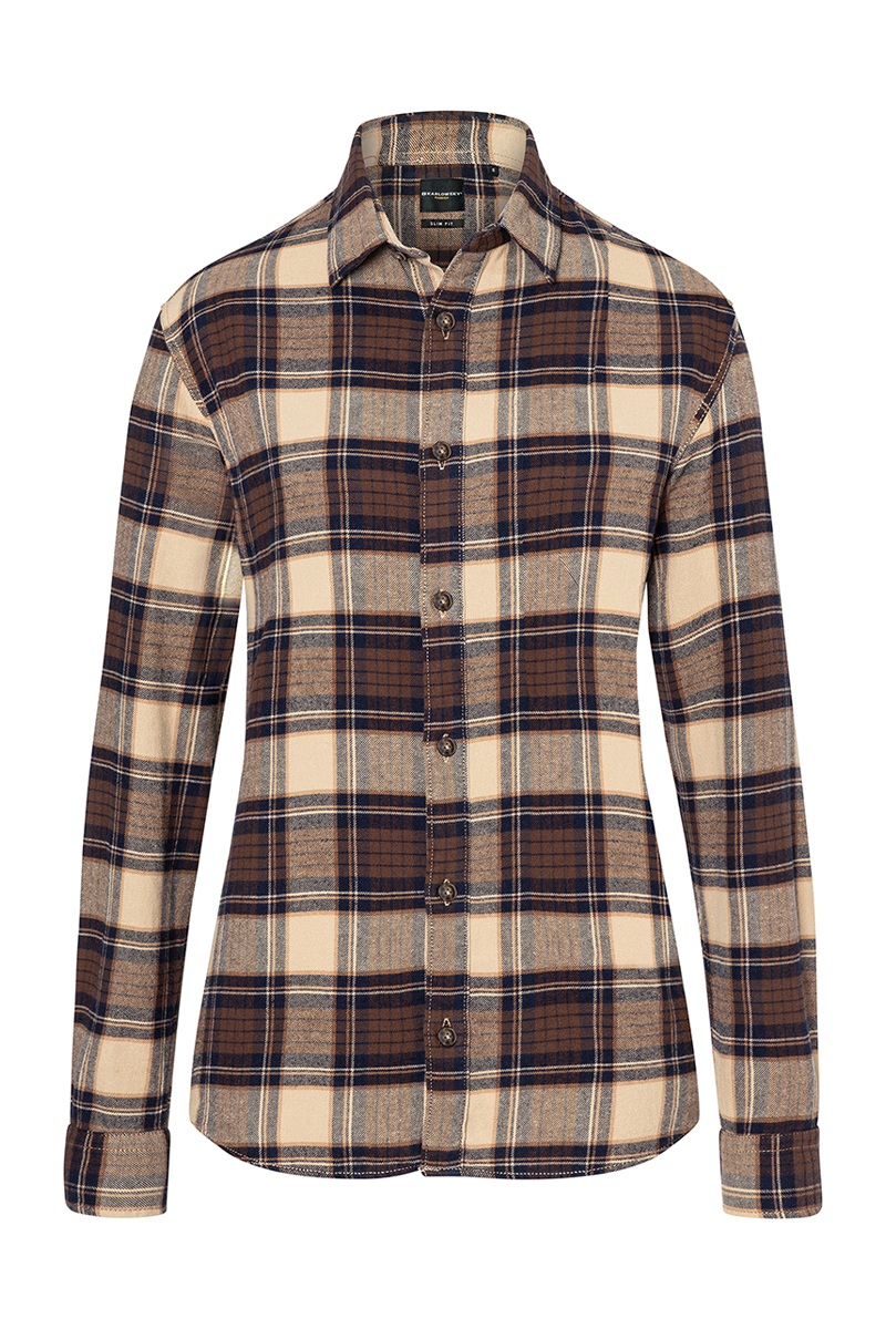 Karlowsky Damen Karobluse Urban-Trend in Sahara – Vorderansicht