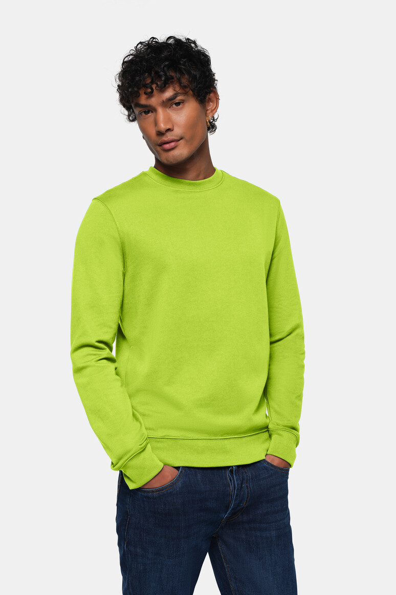 HAKRO 550 Sweatshirt MIKRALINAR® ECO in Kiwi – Modellansicht