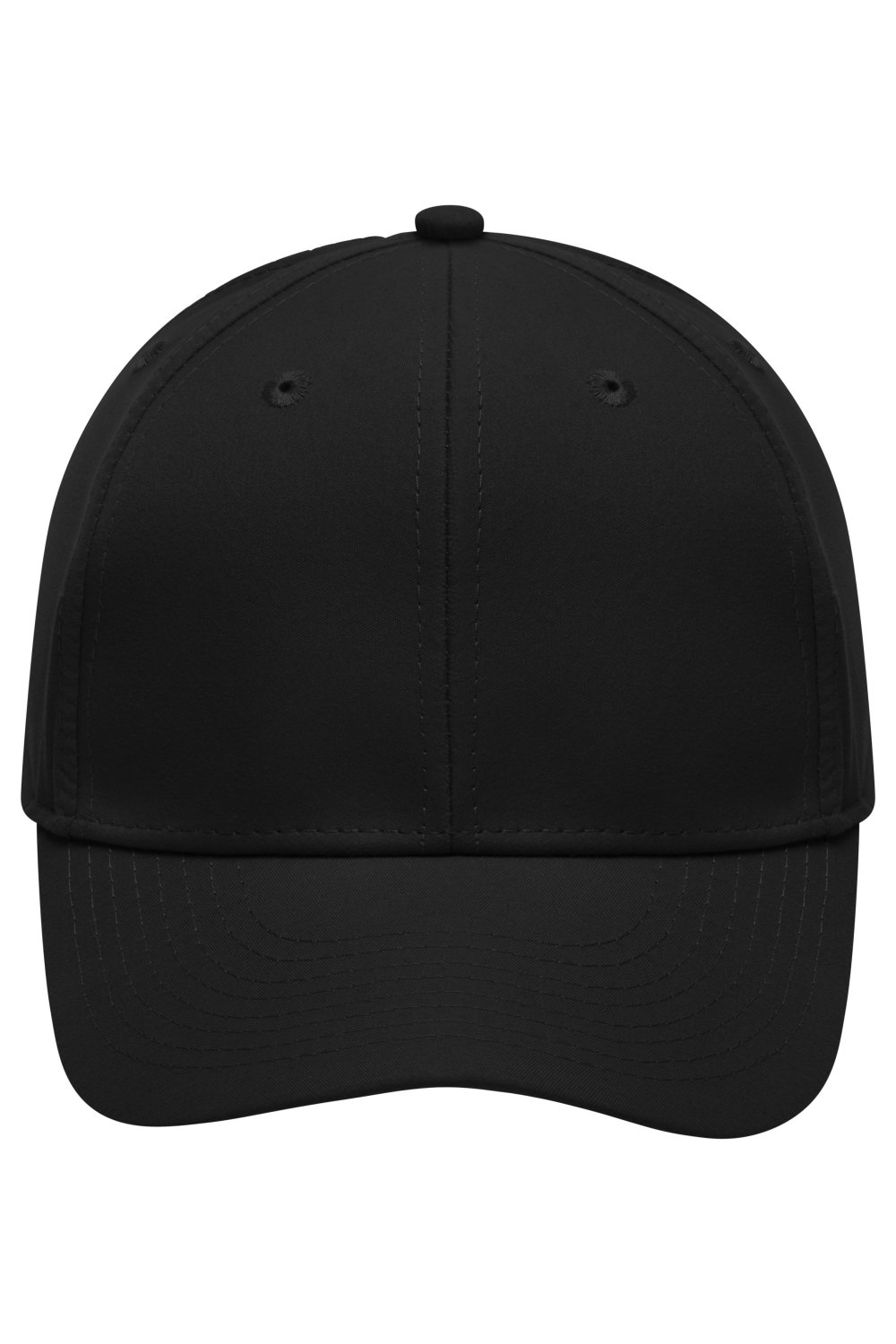 Daiber 6 Panel Polyester Peach Cap in Black – Vorderansicht