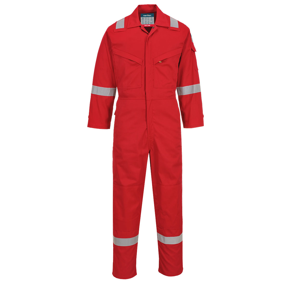 Portwest Bizflame Work FR Coverall in Rot – Vorderansicht