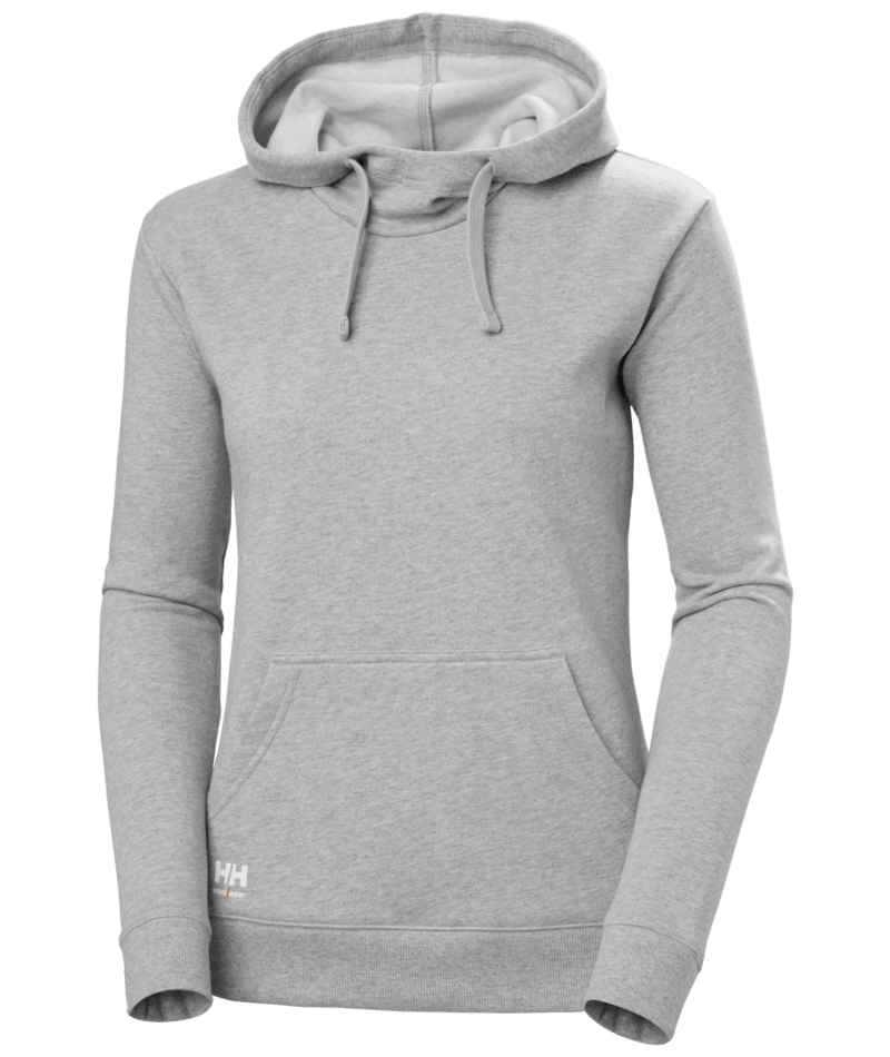 Helly Hansen Workwear W CLASSIC HOODIE in Grau Meliert – Vorderansicht