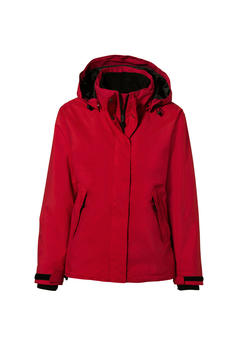 HAKRO 253 Damen 3-in-1 Activejacke in Rot – Vorderansicht
