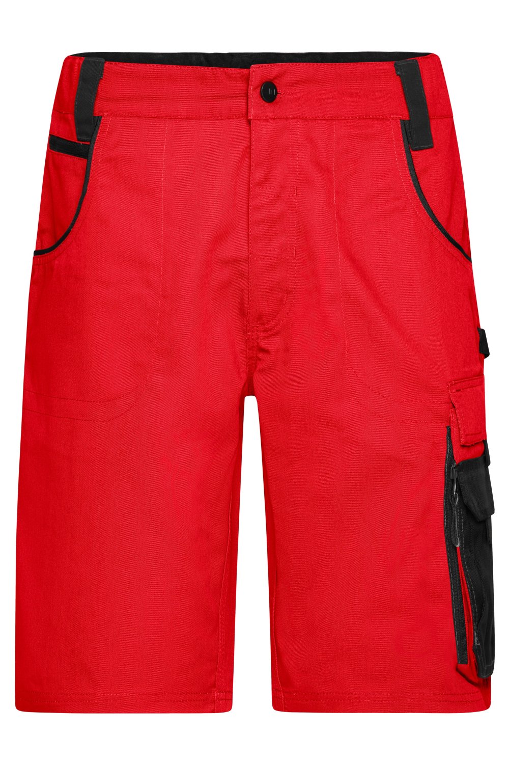 Daiber Workwear Bermudas - STRONG - in Red/Black – Vorderansicht