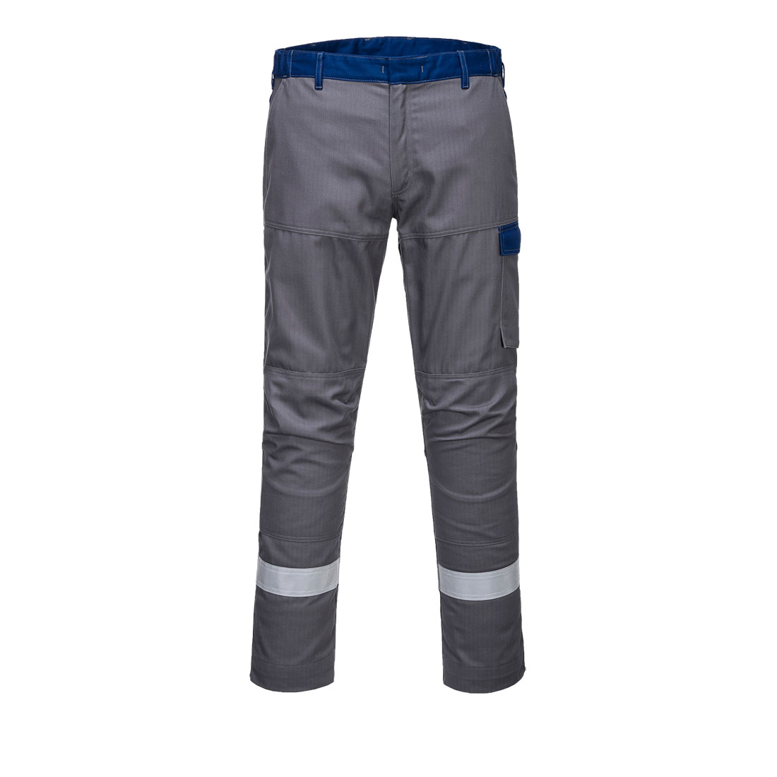 Portwest Bizflame Industry Two Tone FR Trousers in Grau – Vorderansicht
