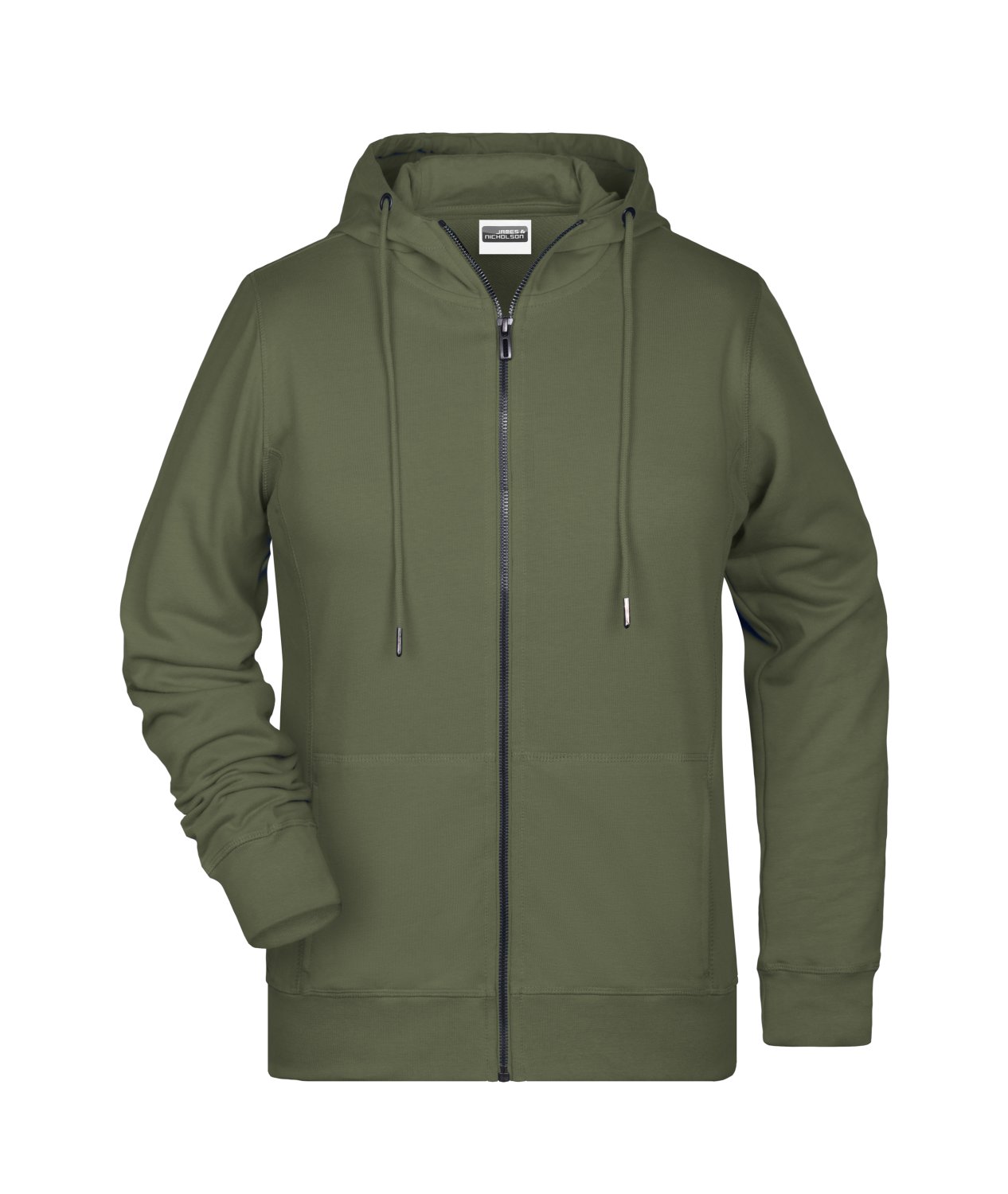 Daiber Ladies' Zip Hoody OCS Blended & RCS in Olive – Vorderansicht
