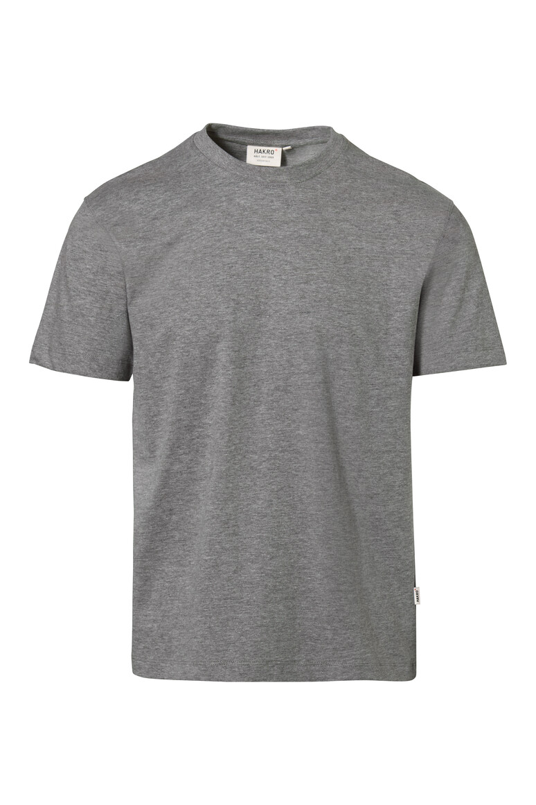 HAKRO 293 T-Shirt Heavy in Grau Meliert – Vorderansicht