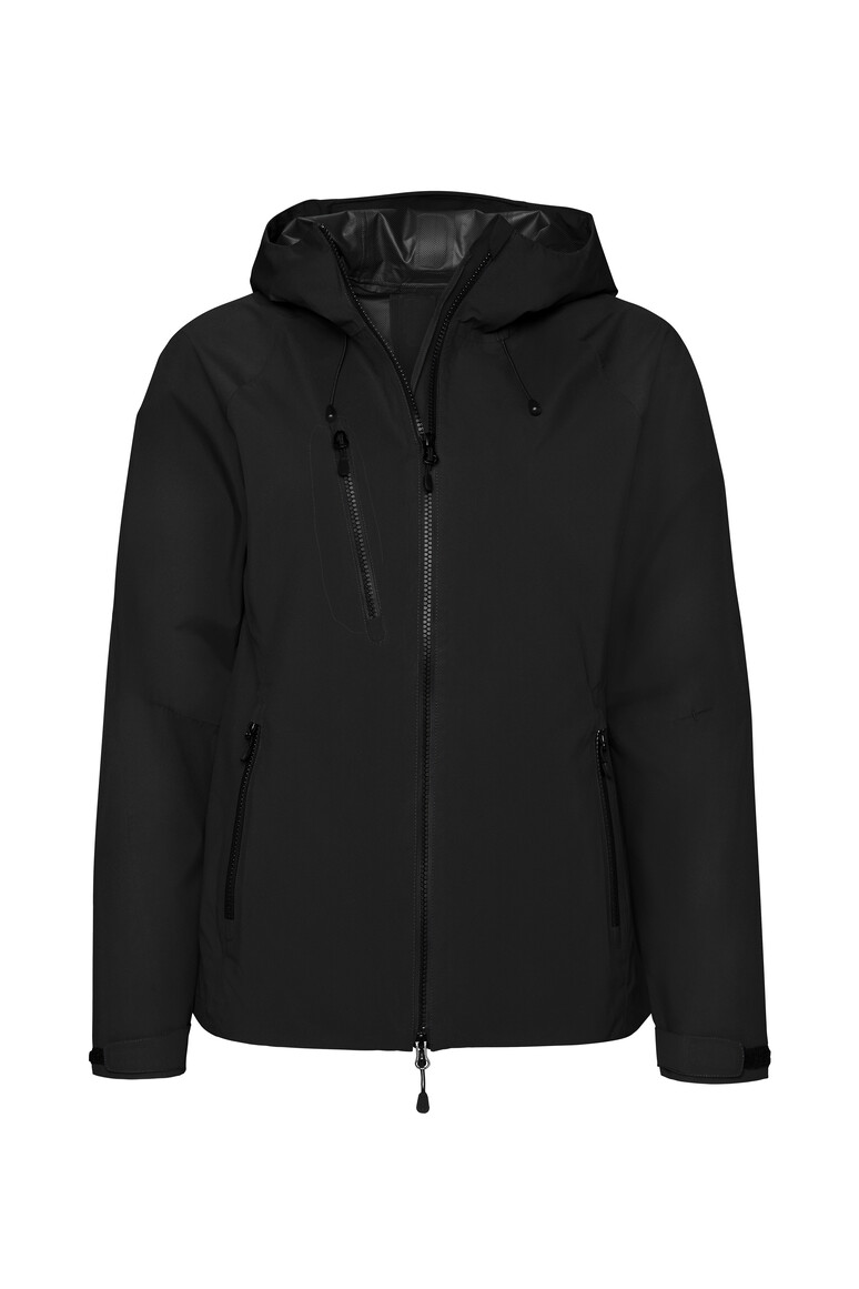 HAKRO 284 Damen High-Activejacke ECO in Schwarz – Vorderansicht