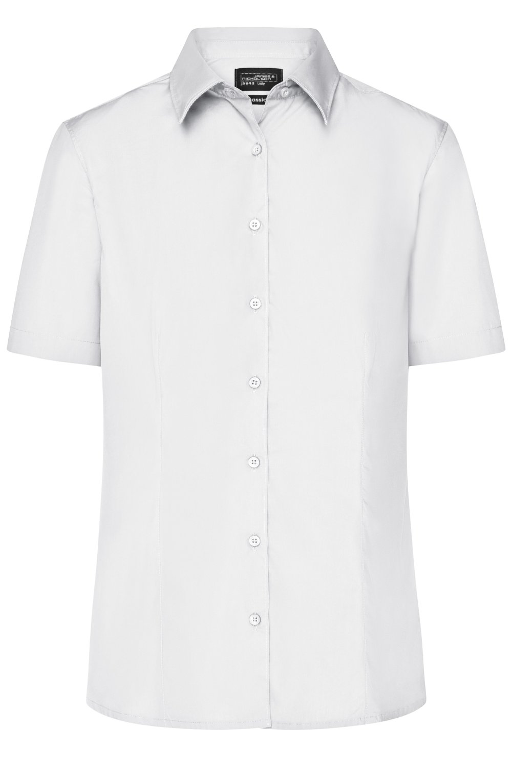 Daiber Ladies' Business Shirt Short-Sleeved in White – Vorderansicht