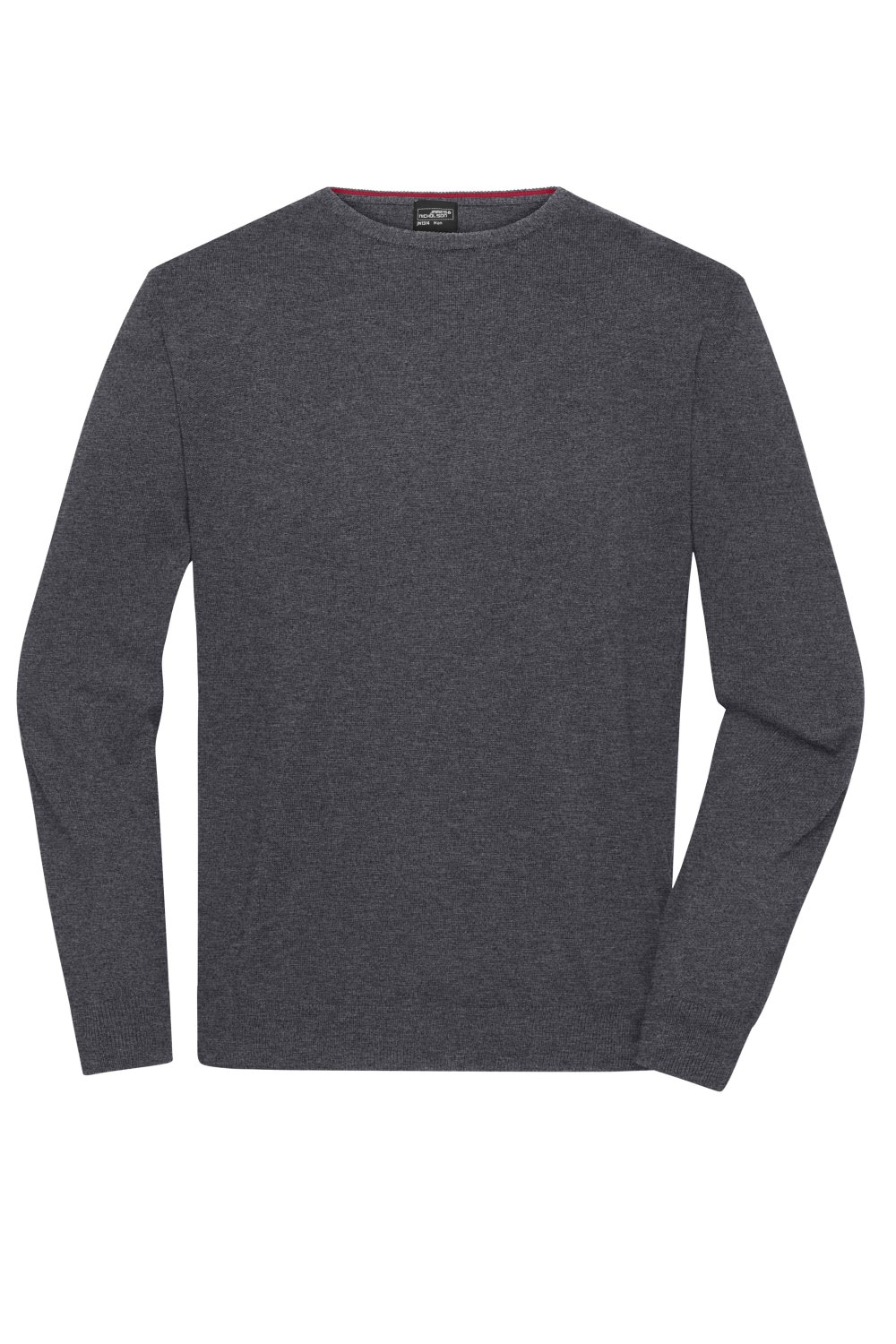 Daiber Men's Round-Neck Pullover in Anthracite-Melange – Vorderansicht