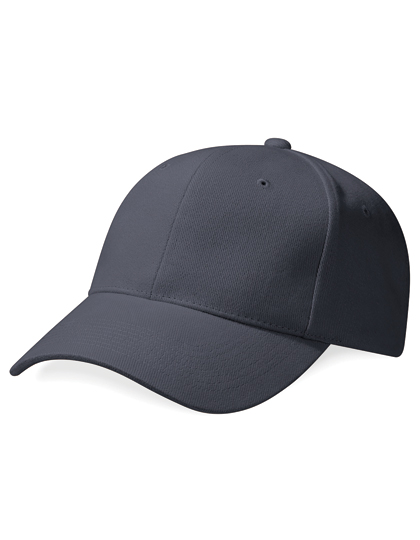 Beechfield Pro-Style Heavy Brushed Cotton Cap in Graphite Grey – Vorderansicht