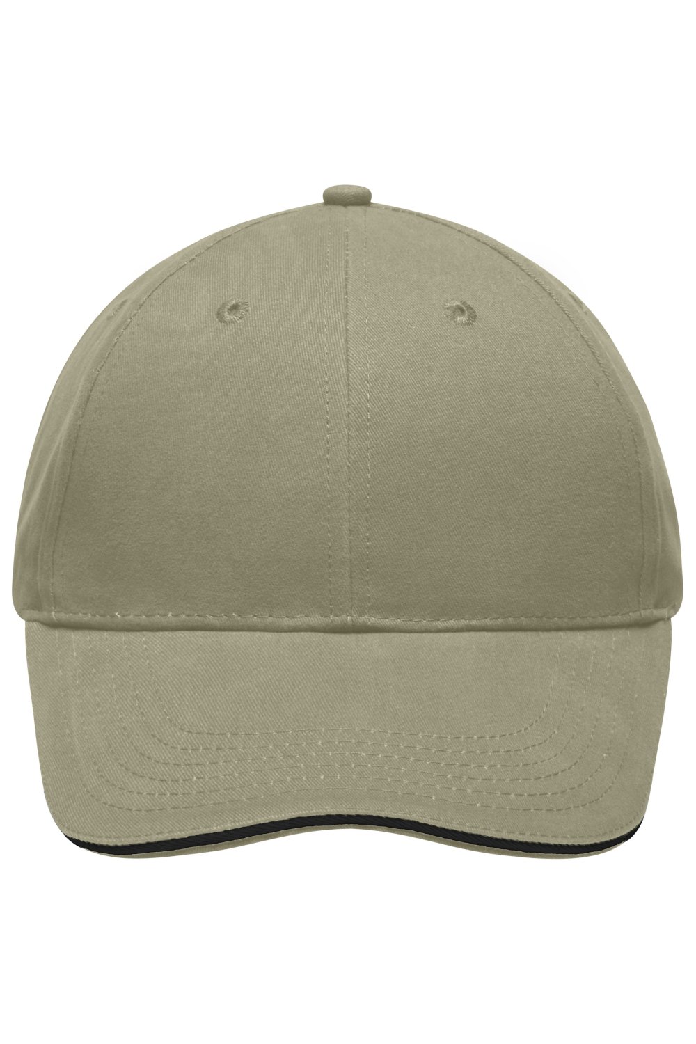 Daiber Light Brushed Sandwich Cap in Beige/Black – Vorderansicht