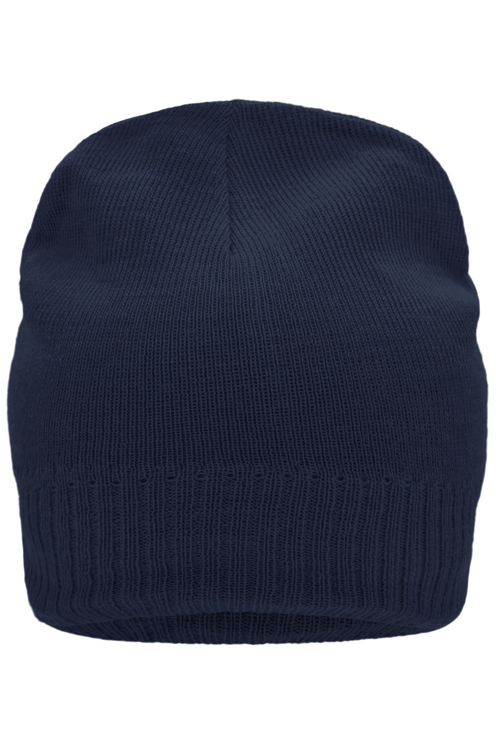 Daiber Knitted Beanie with Fleece Inset in Navy – Vorderansicht