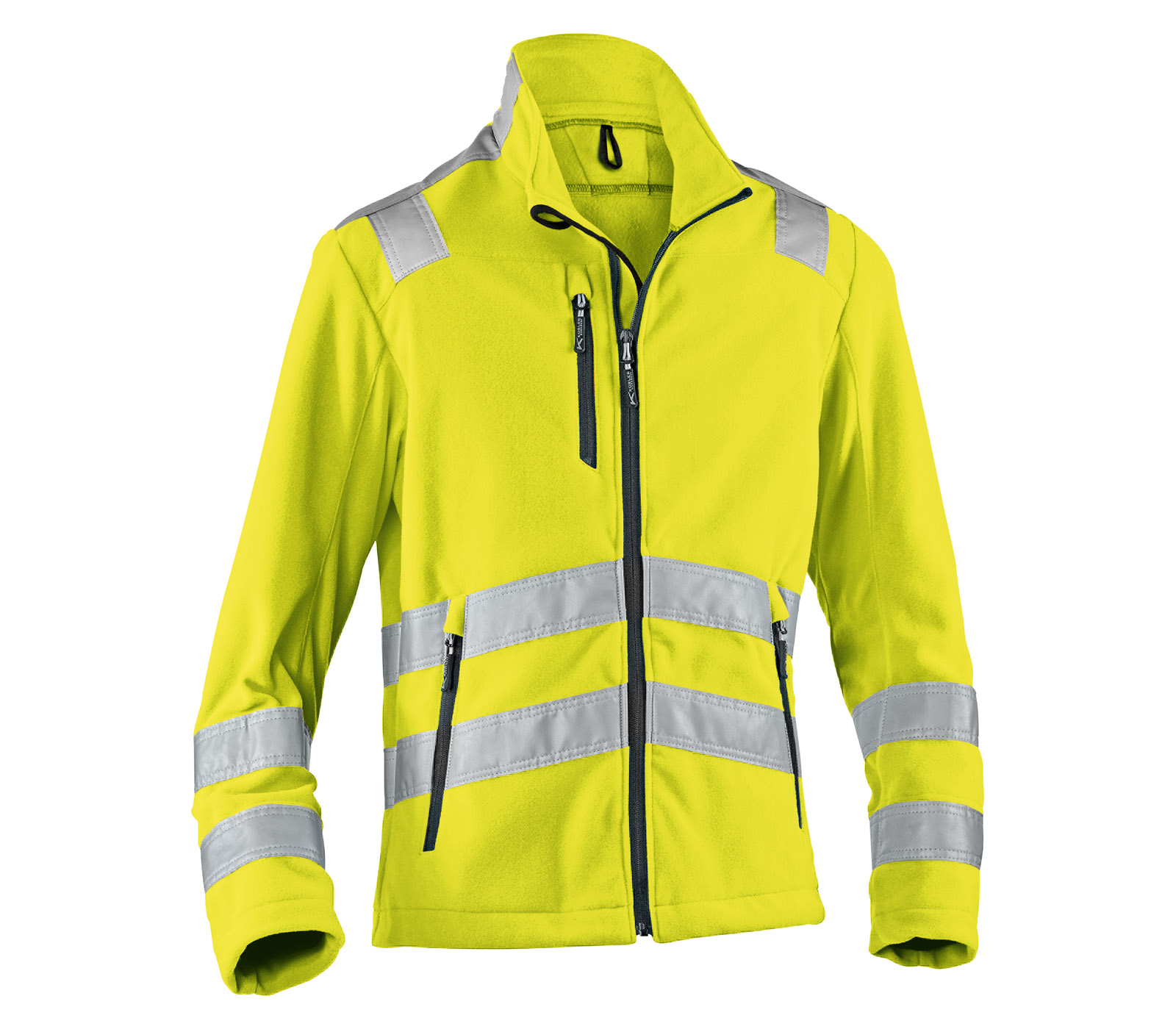 KÜBLER REFLECTIQ Fleecejacke PSA 2 in Warngelb – Vorderansicht