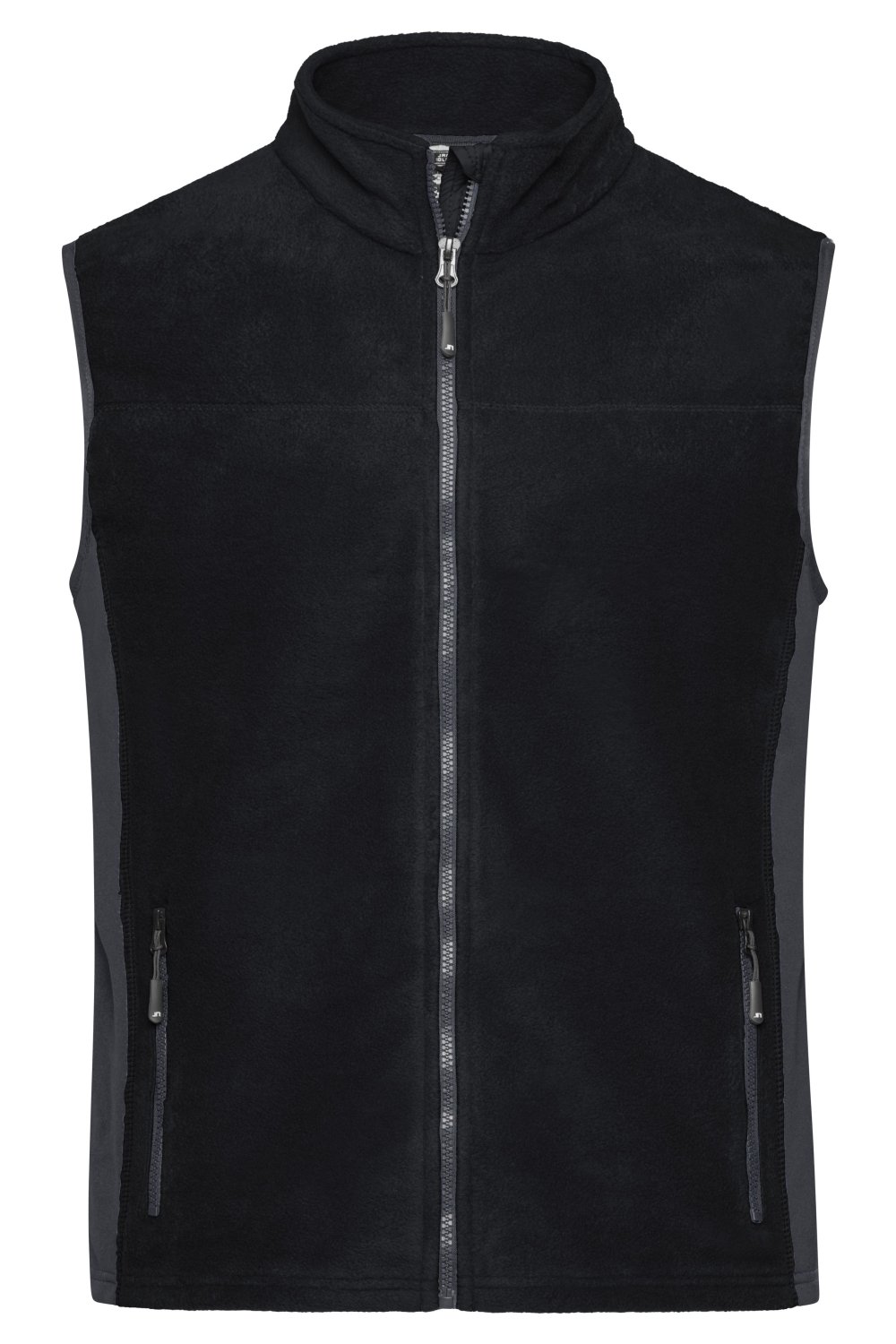 Daiber Workwear Fleece Vest - STRONG - in Black/Carbon – Vorderansicht