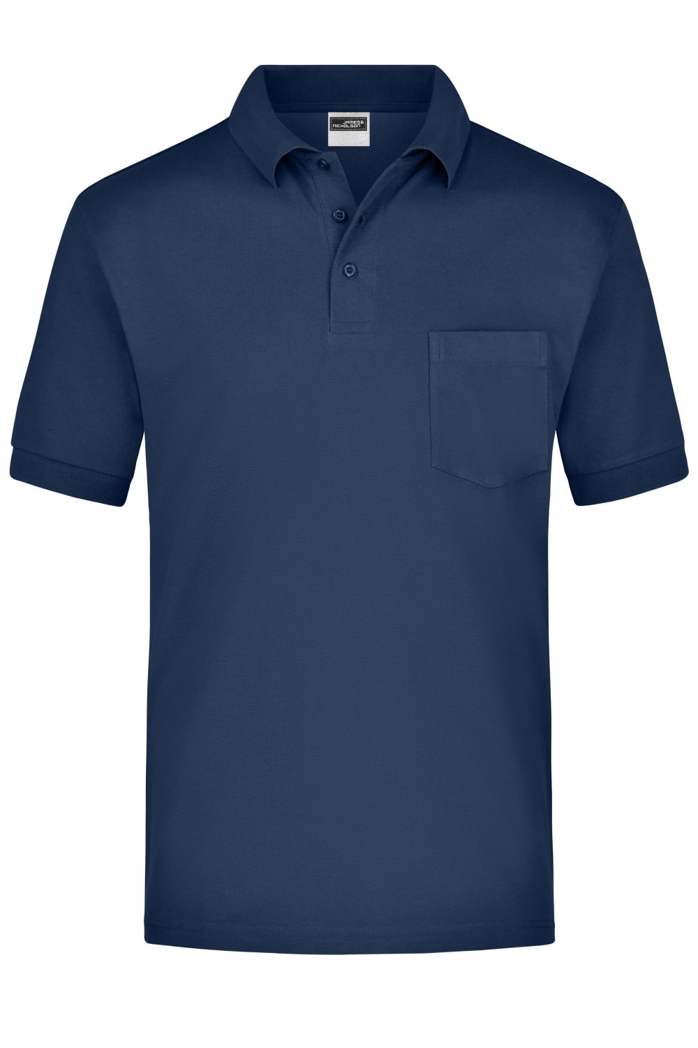 Daiber Polo-Piqué Pocket in Navy – Vorderansicht