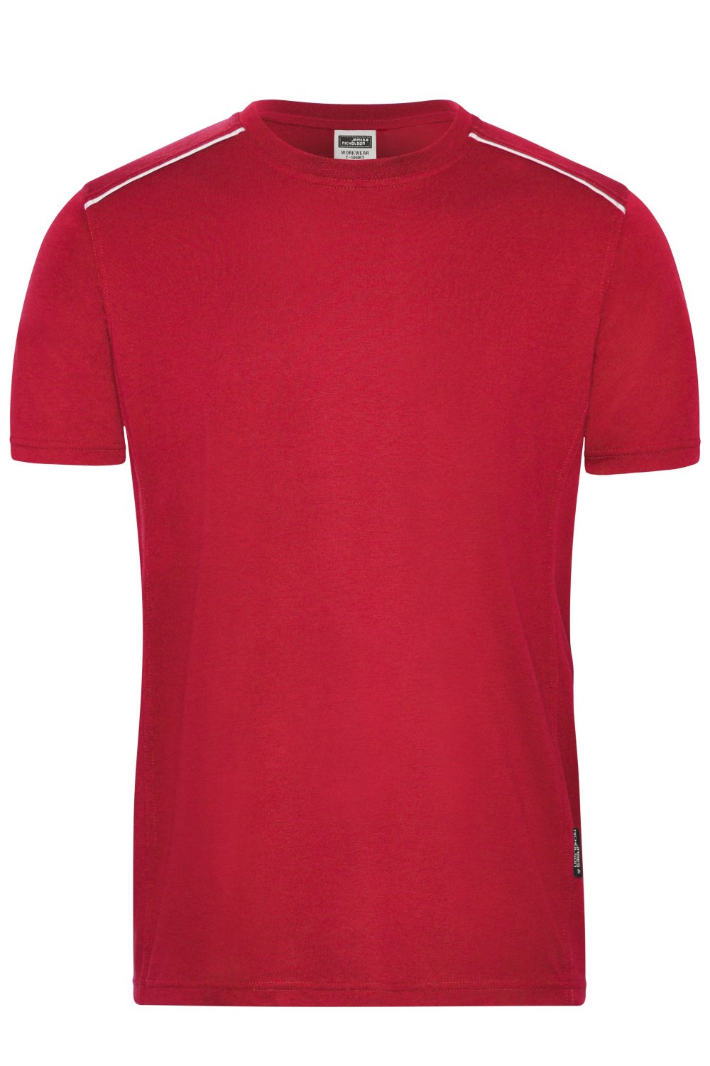 Daiber Men's Workwear T-Shirt - SOLID - OCS Blended in Red – Vorderansicht