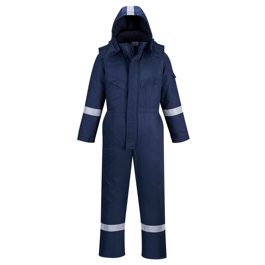 Portwest Bizflame Work FR Insulated Coverall in Marine – Vorderansicht
