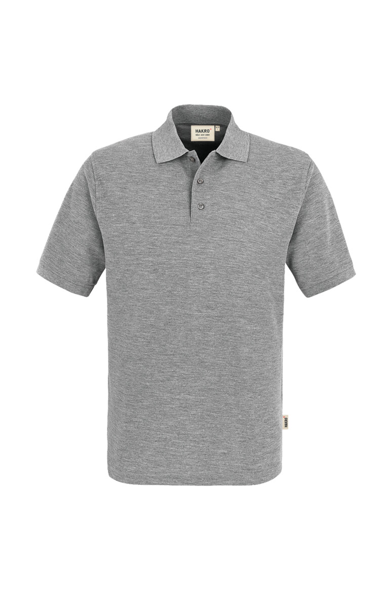HAKRO 800 Poloshirt Top in Grau Meliert – Vorderansicht