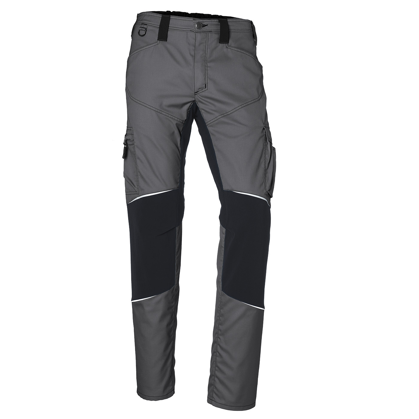 KÜBLER ACTIVIQ Stretchhose HEAVY in Anthrazit/Schwarz – Vorderansicht