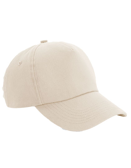 Beechfield Authentic 5 Panel Cap in Sand – Vorderansicht