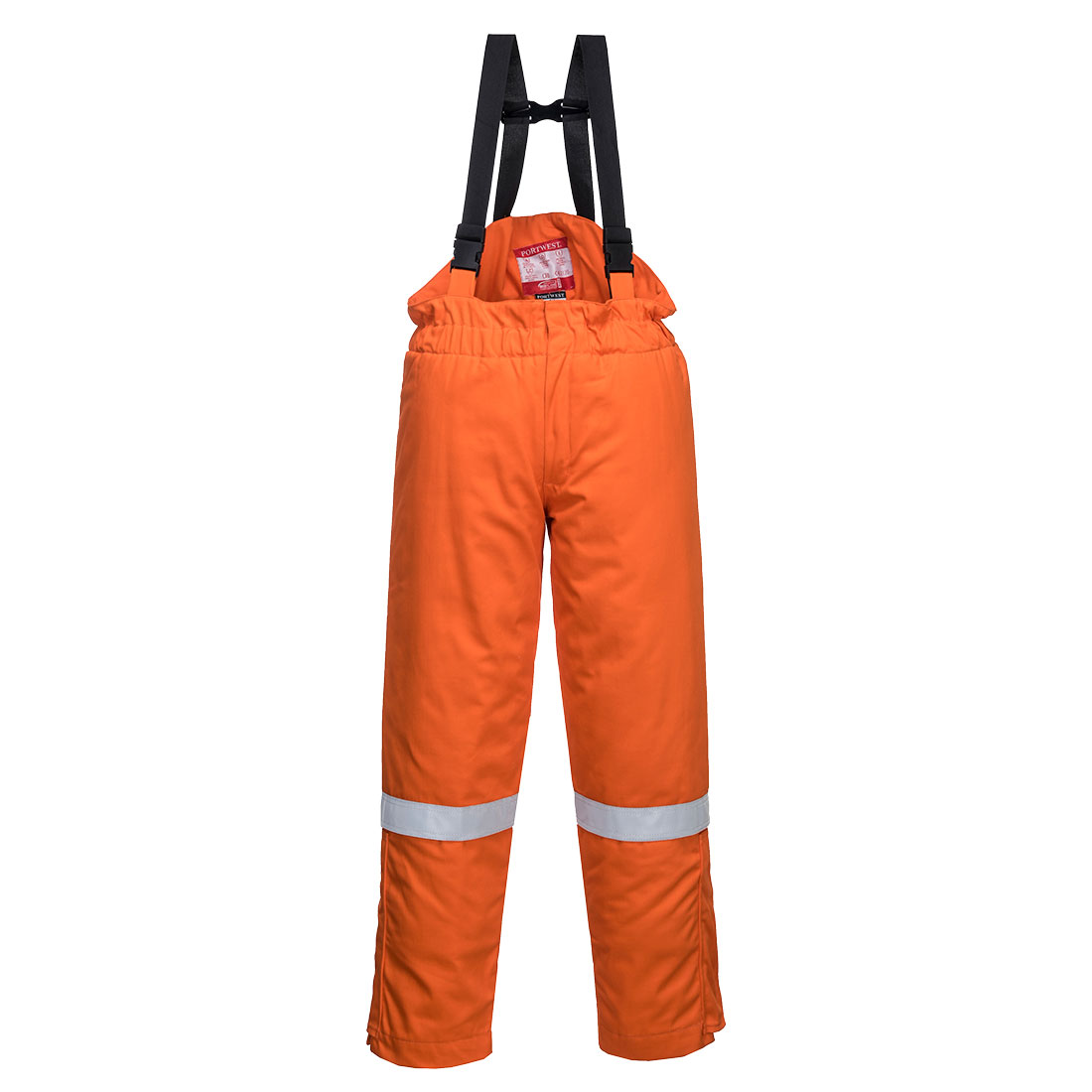 Portwest Bizflame Work FR Insulated Bib and Brace in Orange – Vorderansicht