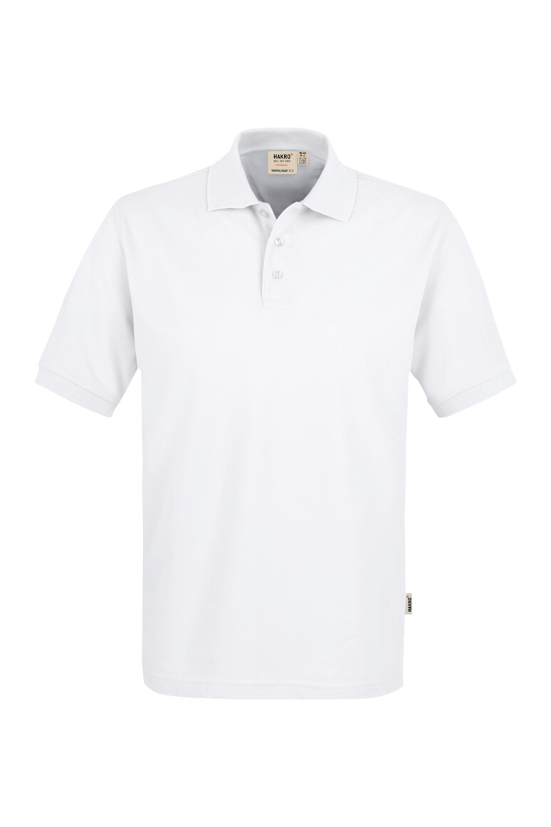 HAKRO 569 Poloshirt MIKRALINAR® ECO in Weiß – Vorderansicht