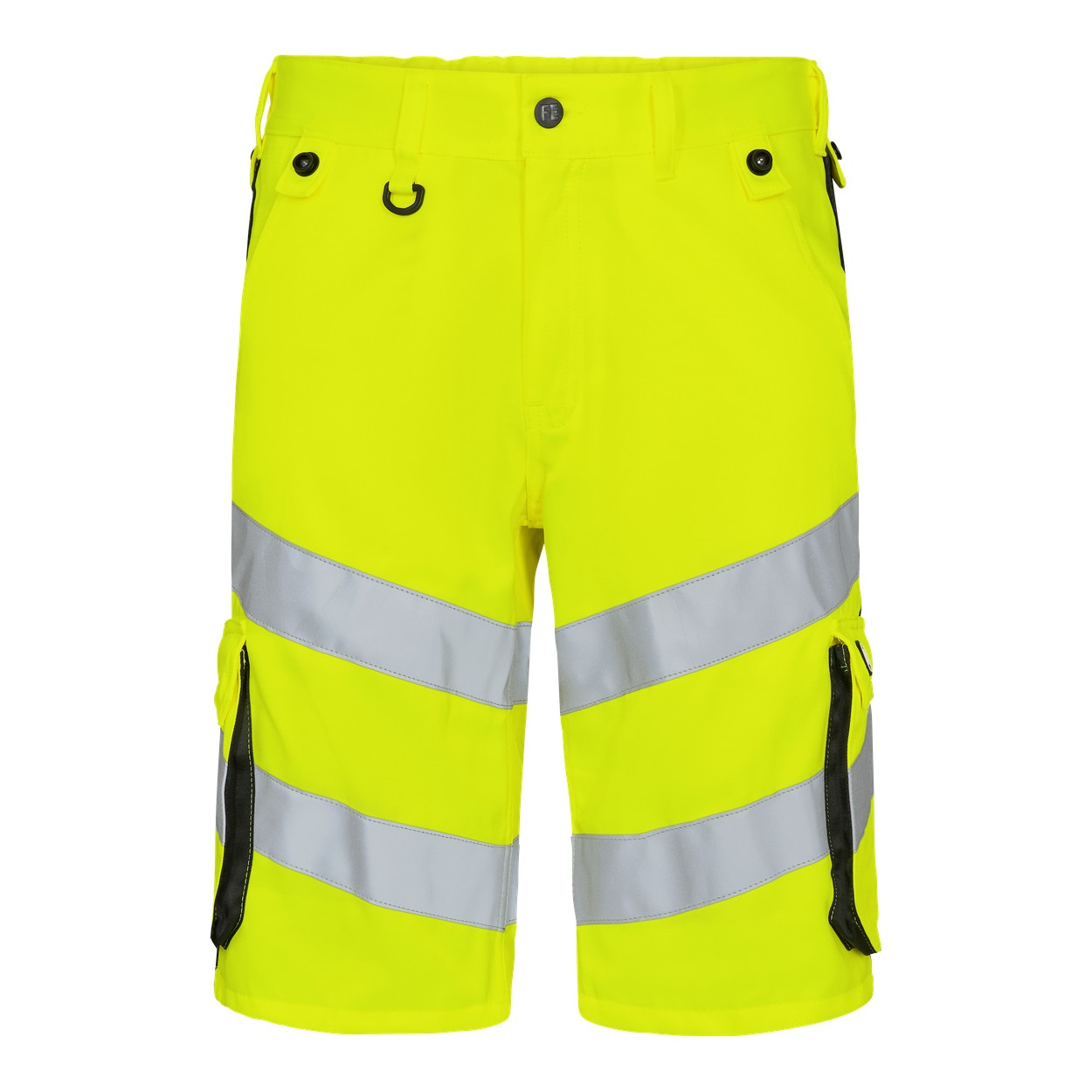 ENGEL Safety 6545-319 Light Arbeitsshorts in Gelb/Schwarz – Vorderansicht