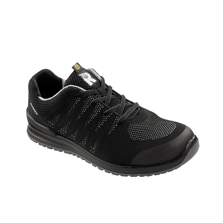 RUNNEX® S1PS-ESD-Sicherheitshalbschuhe SportStar in Schwarz/Grau – Vorderansicht