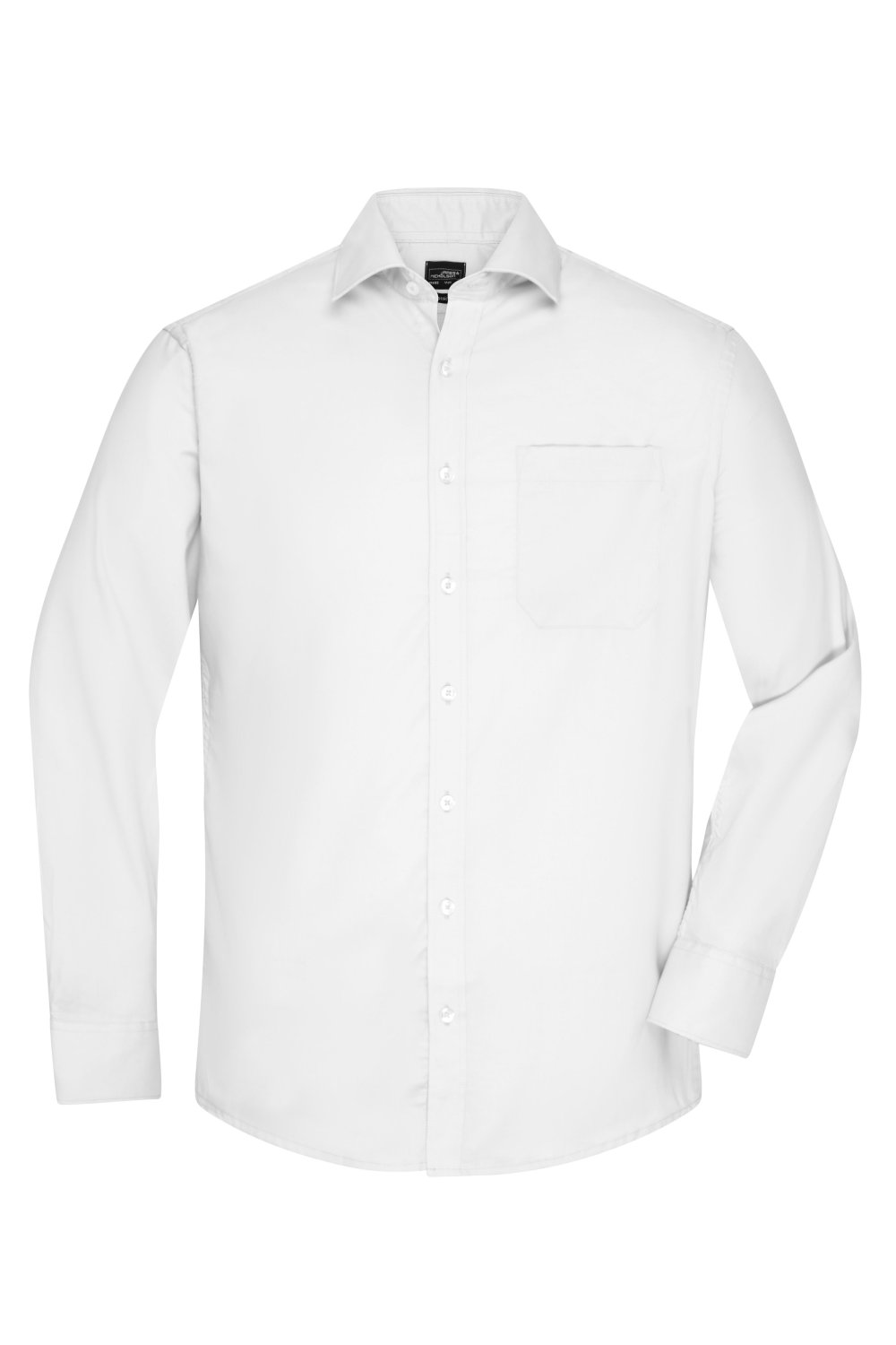 Daiber Men's Shirt Long-Sleeved Micro-Twill in White – Vorderansicht