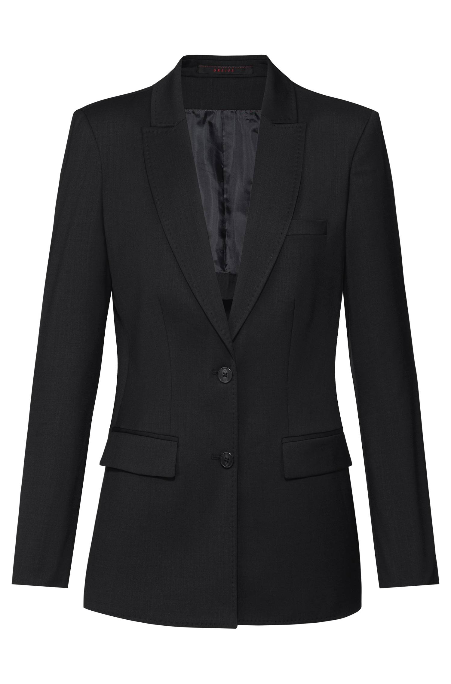 Greiff Damen-Langblazer RF Modern 37.5 in Schwarz – Vorderansicht