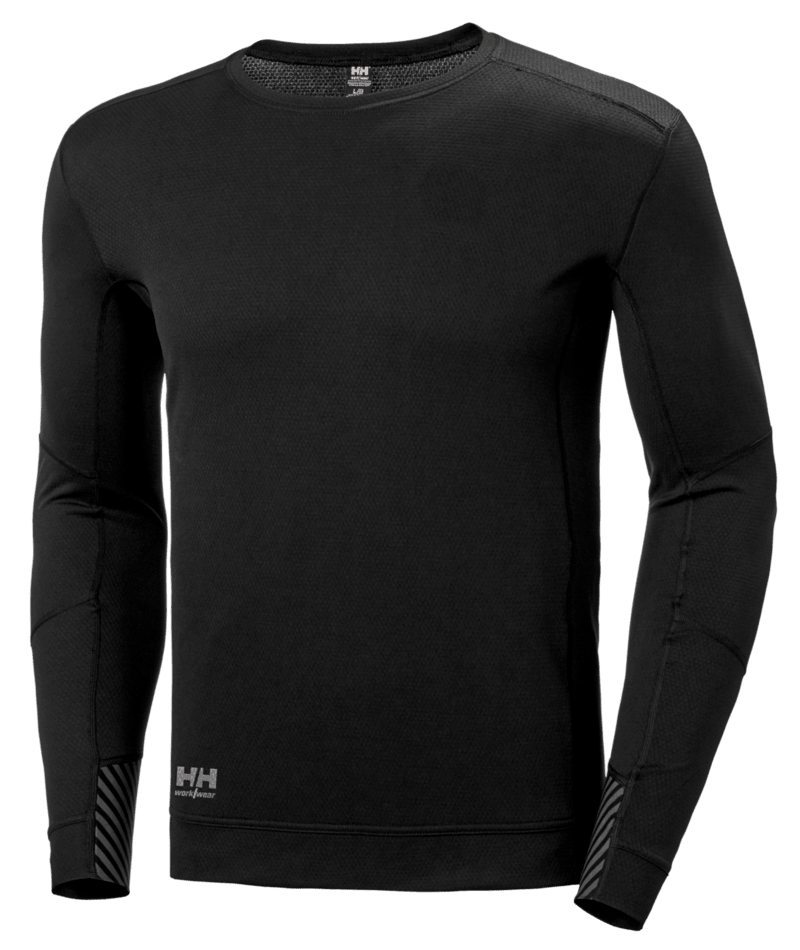 Helly Hansen Workwear HH LIFA ACTIVE CREWNECK in Schwarz – Vorderansicht